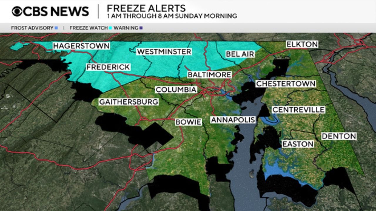 Maryland Weather Forecast: Gusty Winds and Cold Temperatures Expected Saturday