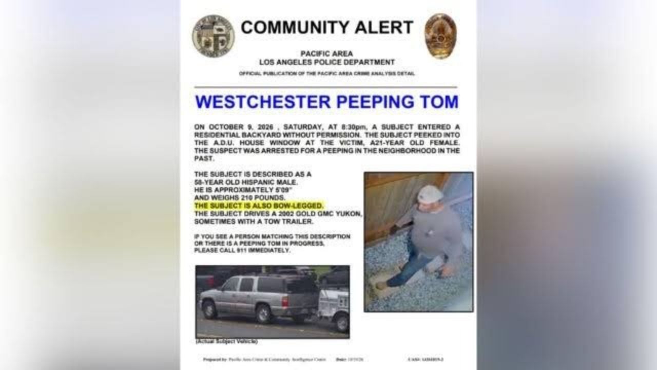 LAPD Searches for Peeping Suspect Seen in Westchester Backyard Near LMU